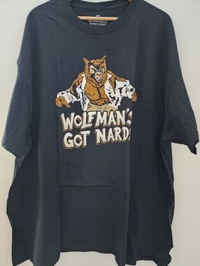 New Fright Rags Wolfman's Got Nards Graphic Tee (IYKYK LOL)- Black, 4XL